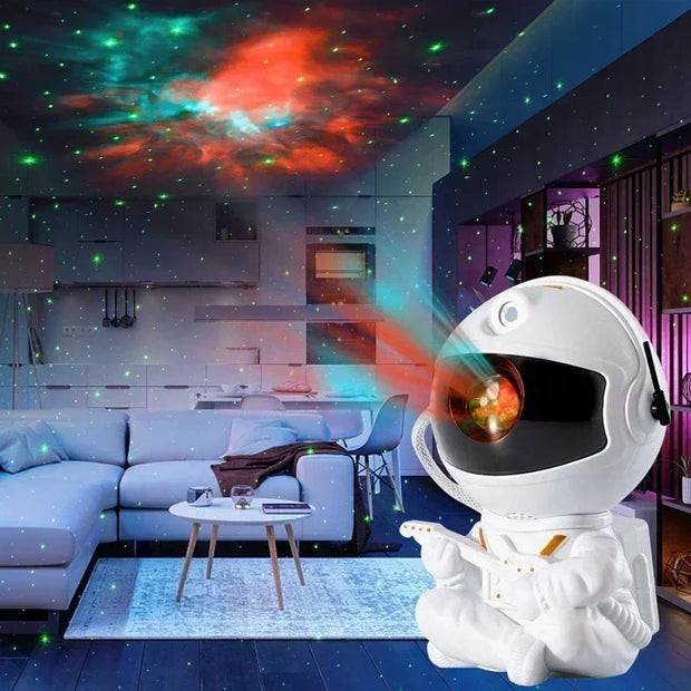 Starry Sky Projector LED Night Light – Astronaut Galaxy Lamp for Bedroom, Nursery & Relaxation | Perfect Gift for Kids