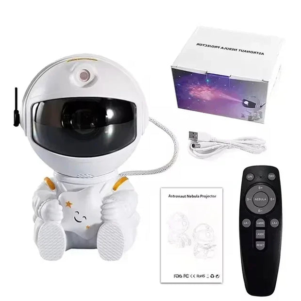 Starry Sky Projector LED Night Light – Astronaut Galaxy Lamp for Bedroom, Nursery & Relaxation | Perfect Gift for Kids