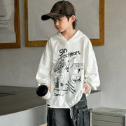 Hoodie Kids Boys 2024 Autumn Teenager Clothes Kids Casual Cotton Hooded Sweatshirt Tops Costume 5 6 7 8 9 10 11 12 13 14 Years