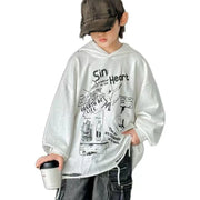 Hoodie Kids Boys 2024 Autumn Teenager Clothes Kids Casual Cotton Hooded Sweatshirt Tops Costume 5 6 7 8 9 10 11 12 13 14 Years