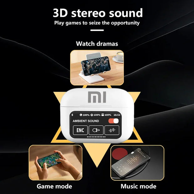 Xiaomi AI Earphone Wireless Bluetooth Headphones Translator Earphones 147Languages With Touch Screen Communication APP Control