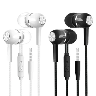 3.5mm Wired Earphone In Ear Headset HIFI Heavy Bass Earbuds Monitor Sports Headset Stereo Music Gaming Headphone with Microphone