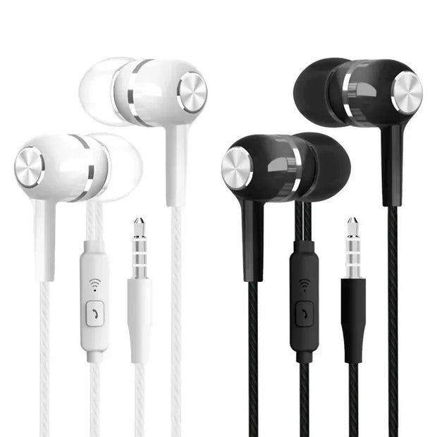3.5mm Wired Earphone In Ear Headset HIFI Heavy Bass Earbuds Monitor Sports Headset Stereo Music Gaming Headphone with Microphone