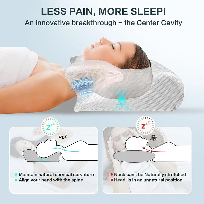 Ergonomic Memory Foam Neck Pillow
