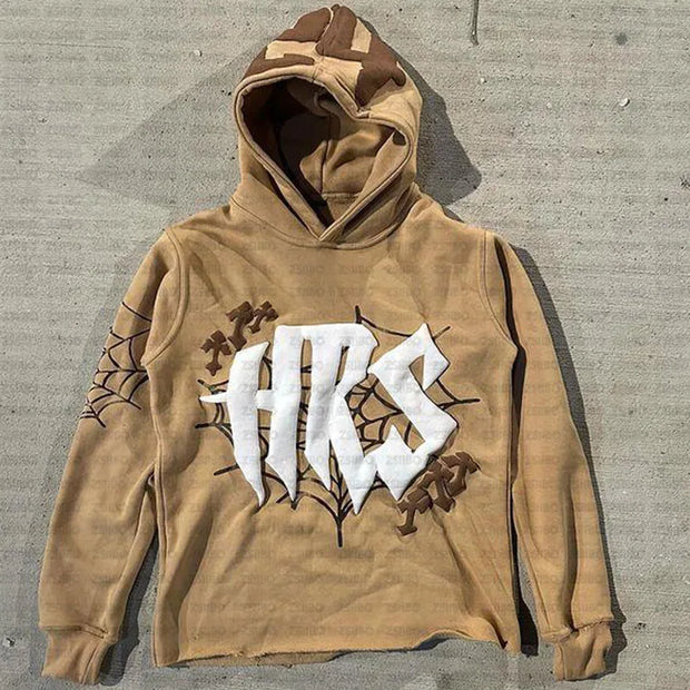 Hoodie Cobweb Print goth Punk Sweatshirt Men's hoodies Sport Coat Pullover Gothic Long Sleeve Oversized Hoodie Y2K jacket Emo