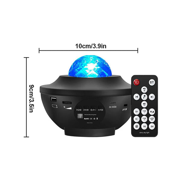 LED Star Galaxy Projector Ocean Wave Night Light Room Decor Rotate Starry Sky Romantic Porjectors Luminaria Decoration Gifts
