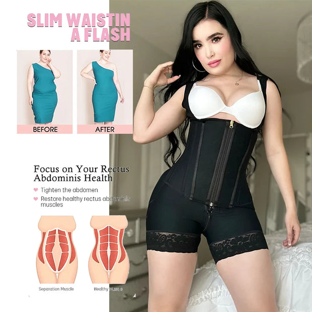Women High Compression Girdle Shaper Postpartum Belly flat Sheath Waist Trainer  Colombia Abdomen Control Shapewear