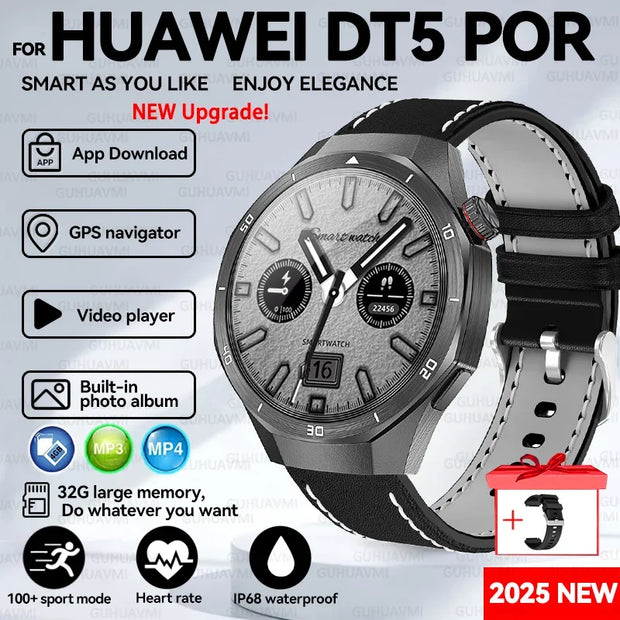 New Watch5 32GB Large Memory APP Download Smart Watch GPS Track Video Play Photo Album Bluetooth Call Smartwatch For Huawei 2025