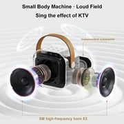 K12 Bluetooth speaker with 2 microphones for portable karaoke amplification system, home singing and children's gifts