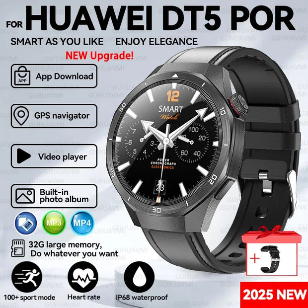 New Watch5 32GB Large Memory APP Download Smart Watch GPS Track Video Play Photo Album Bluetooth Call Smartwatch For Huawei 2025