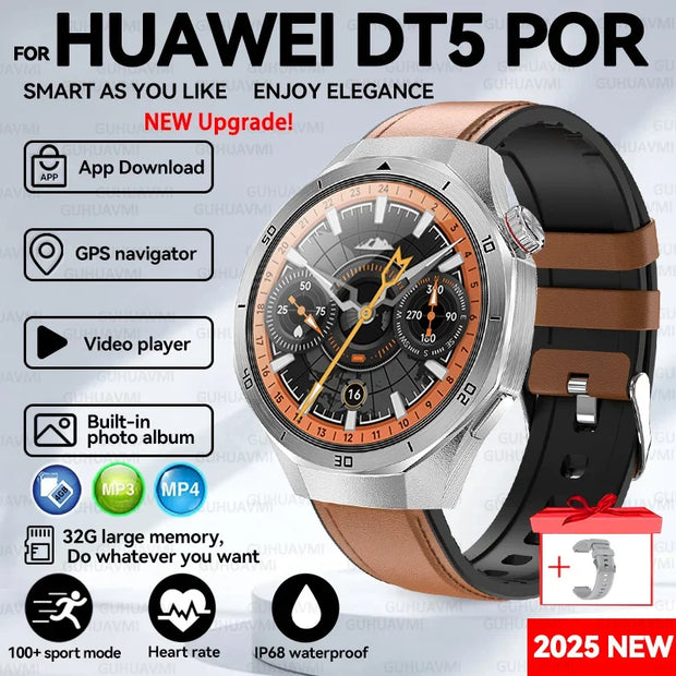 New Watch5 32GB Large Memory APP Download Smart Watch GPS Track Video Play Photo Album Bluetooth Call Smartwatch For Huawei 2025