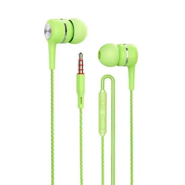 3.5mm Wired Earphone In Ear Headset HIFI Heavy Bass Earbuds Monitor Sports Headset Stereo Music Gaming Headphone with Microphone
