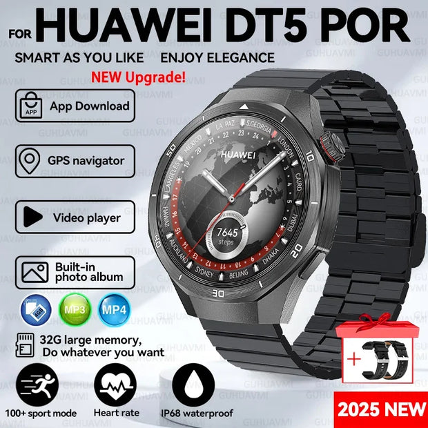 New Watch5 32GB Large Memory APP Download Smart Watch GPS Track Video Play Photo Album Bluetooth Call Smartwatch For Huawei 2025
