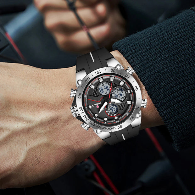 LIGE New Watches Mens Luxury Brand LED Digital Analog Waterproof Quartz Wristwatch Sports Chronograph Clock Relogio Masculino