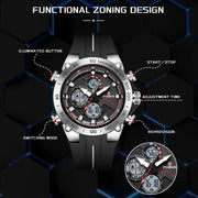 LIGE New Watches Mens Luxury Brand LED Digital Analog Waterproof Quartz Wristwatch Sports Chronograph Clock Relogio Masculino