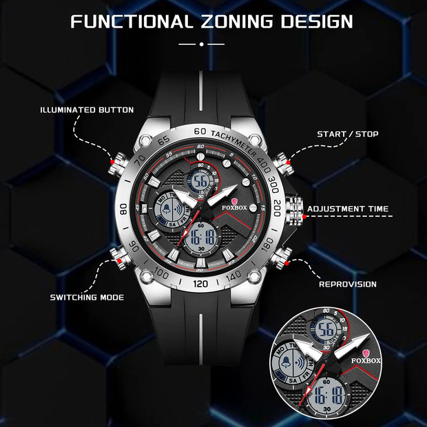 LIGE New Watches Mens Luxury Brand LED Digital Analog Waterproof Quartz Wristwatch Sports Chronograph Clock Relogio Masculino